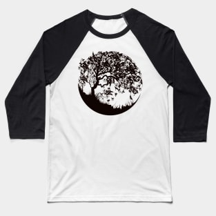 black white tree Baseball T-Shirt